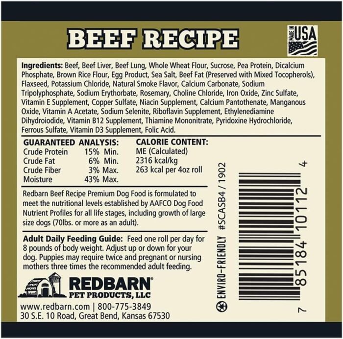 redbarn beef roll for dogs image