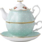 royal albert polka rose tea set image