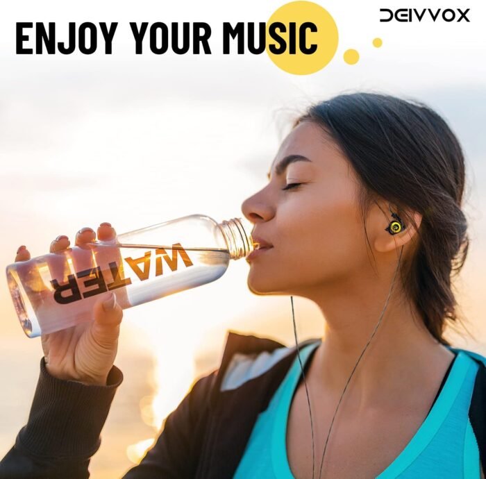 deivvox wired earbuds with mic & volume control image