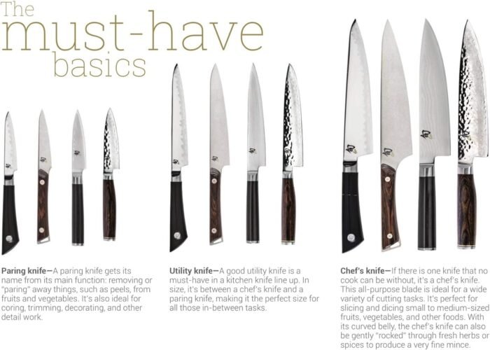 classic 3 piece starter knife set black image