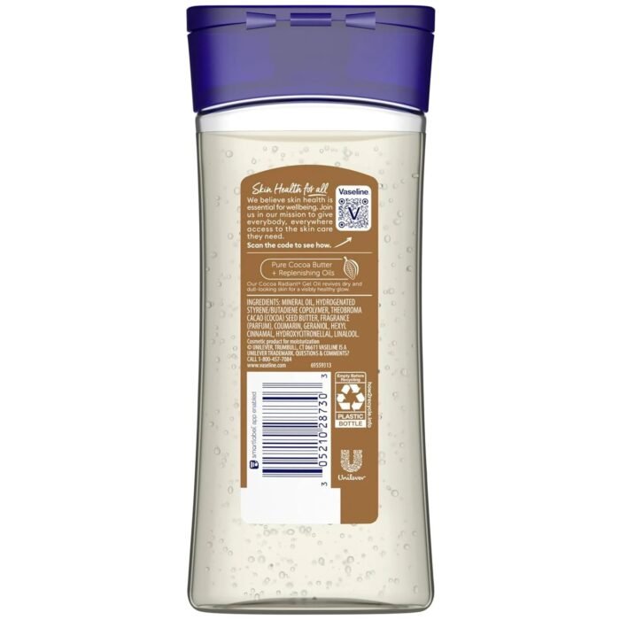 vaseline intensive care cocoa radiant body gel oil image