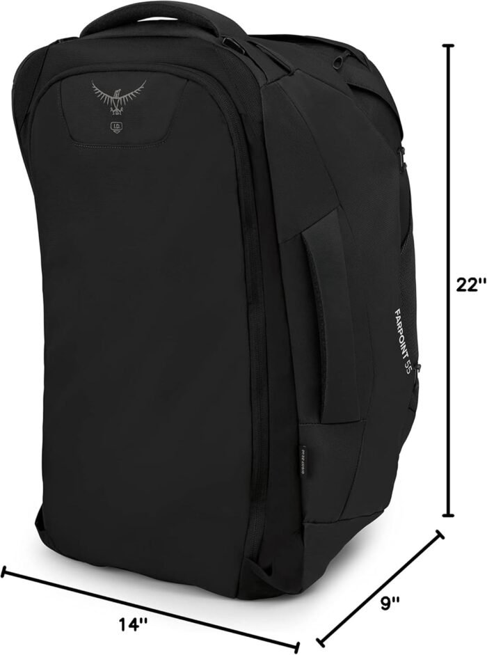 osprey farpoint 55l men's backpack black image