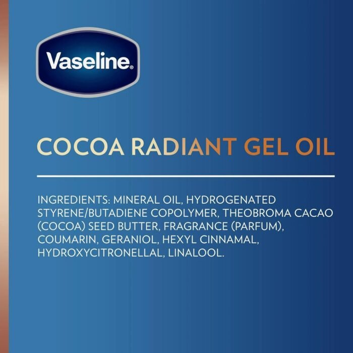vaseline intensive care cocoa radiant body gel oil image