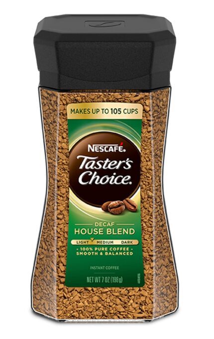 nescafe tasters choice decaf house blend light medium roast bottle image