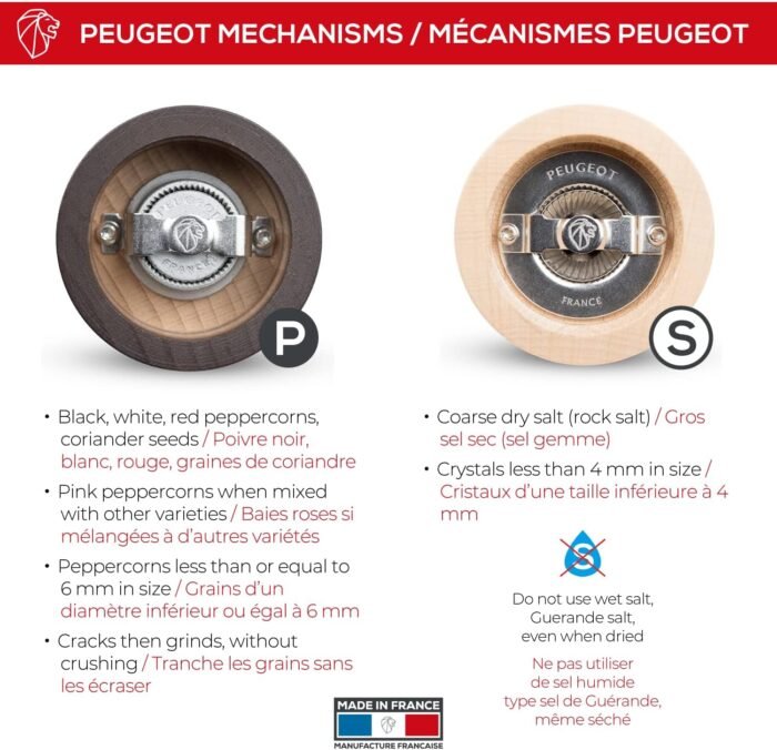 peugeot bistro salt & pepper mill chocolate and natural image