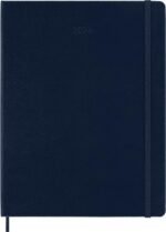 moleskine classic xl 2024 weekly planner hard cover sapphire blue notebook image