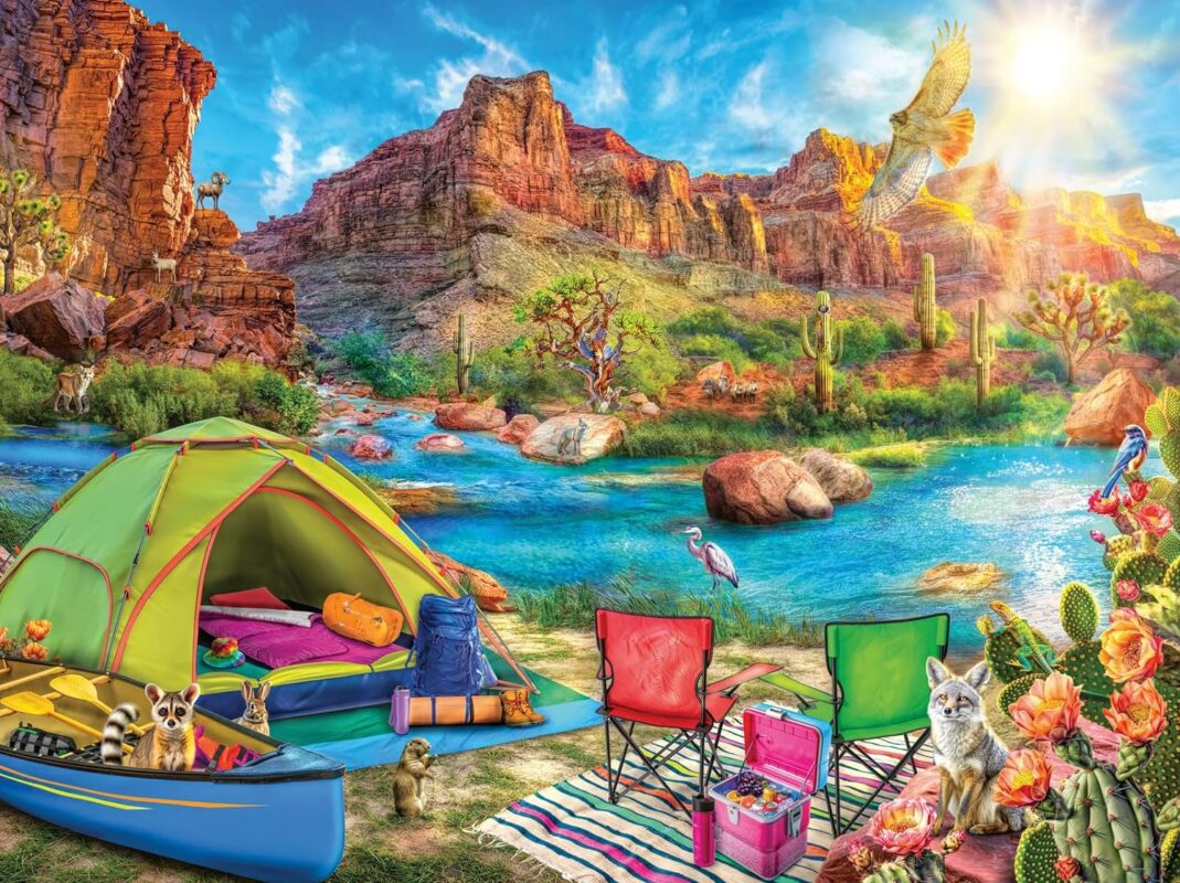 ravensburger canyon camping 1500 piece puzzle image