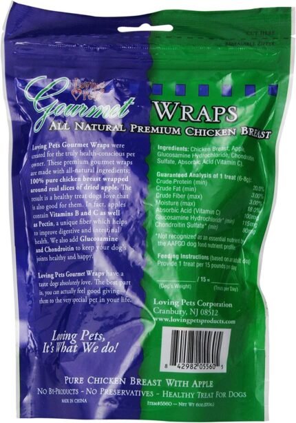 loving pets apple & chicken wraps 2 pack image