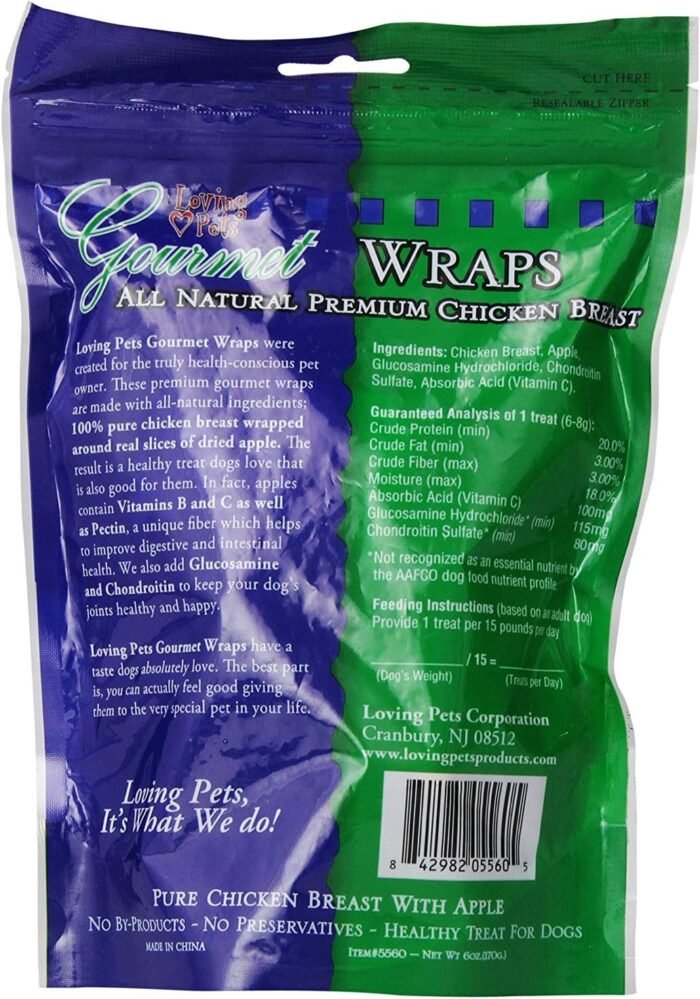 loving pets apple & chicken wraps 2 pack image