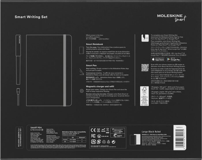 moleskine smart writing set notebook & pen image