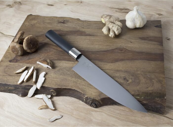 kai wasabi 8 chef's balck knife image