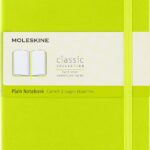 Moleskine Classic Collection Plain Notebook, Lemon Green