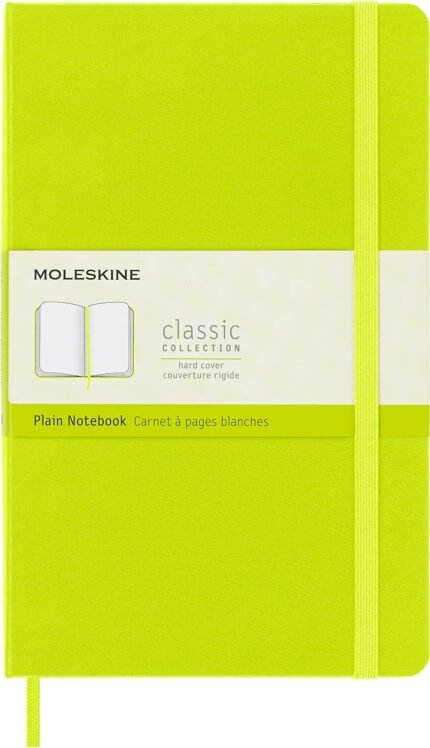 Moleskine Classic Collection Plain Notebook, Lemon Green