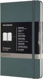moleskine pro hard cover notebook large forest green 240 pages image