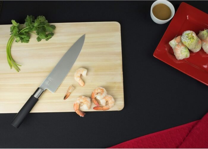 kai wasabi 8 chef's balck knife image