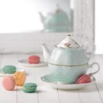 royal albert polka rose tea set image