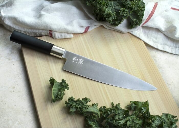 kai wasabi 8 chef's balck knife image