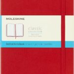 Moleskin Classic Collection Dotted Notebook, Scarlet Red
