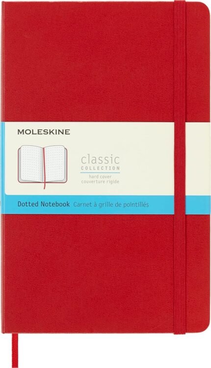 Moleskin Classic Collection Dotted Notebook, Scarlet Red