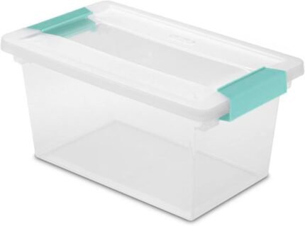 sterilite medium clip clear storage box image