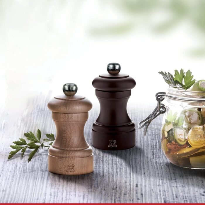 peugeot bistro salt & pepper mill chocolate and natural image