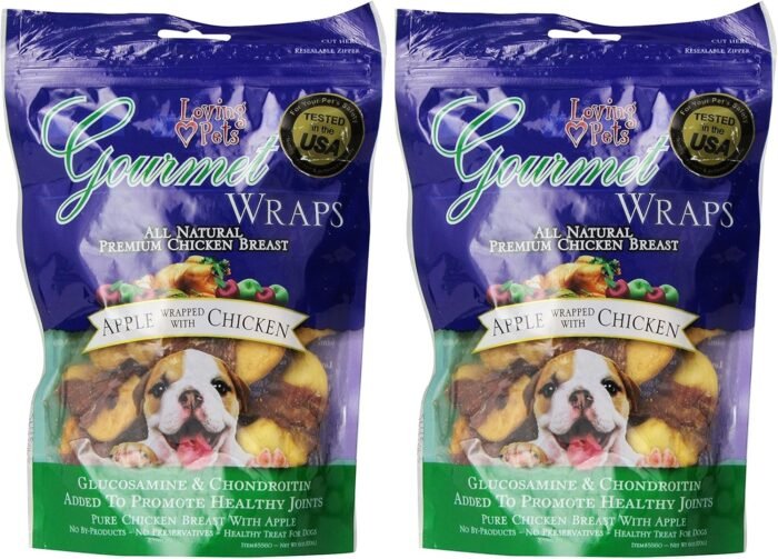 loving pets apple & chicken wraps 2 pack image