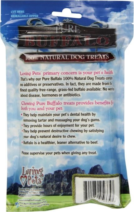 loving pets 6 inch pressed buffalo bully bone 2 pack image