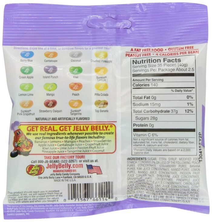 jelly belly tropical mix jelly beans pack image