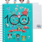 disney 100 anniversary tab journal notebook turquoise book image