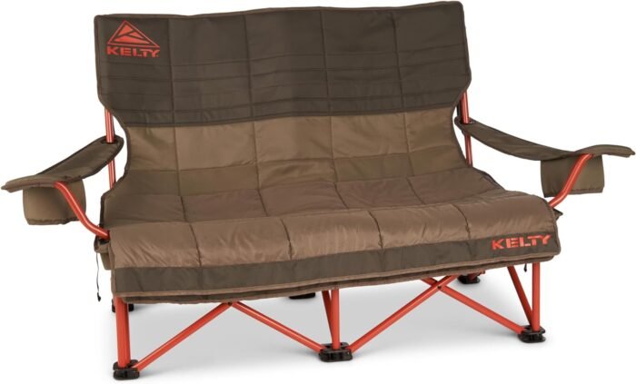 kelty low loveseat nest 2 person chair with blankets beluga image