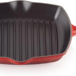 le creuset 10.25 square skillet grill cerise image