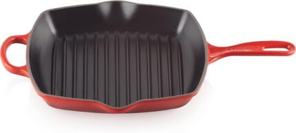 le creuset 10.25 square skillet grill cerise image