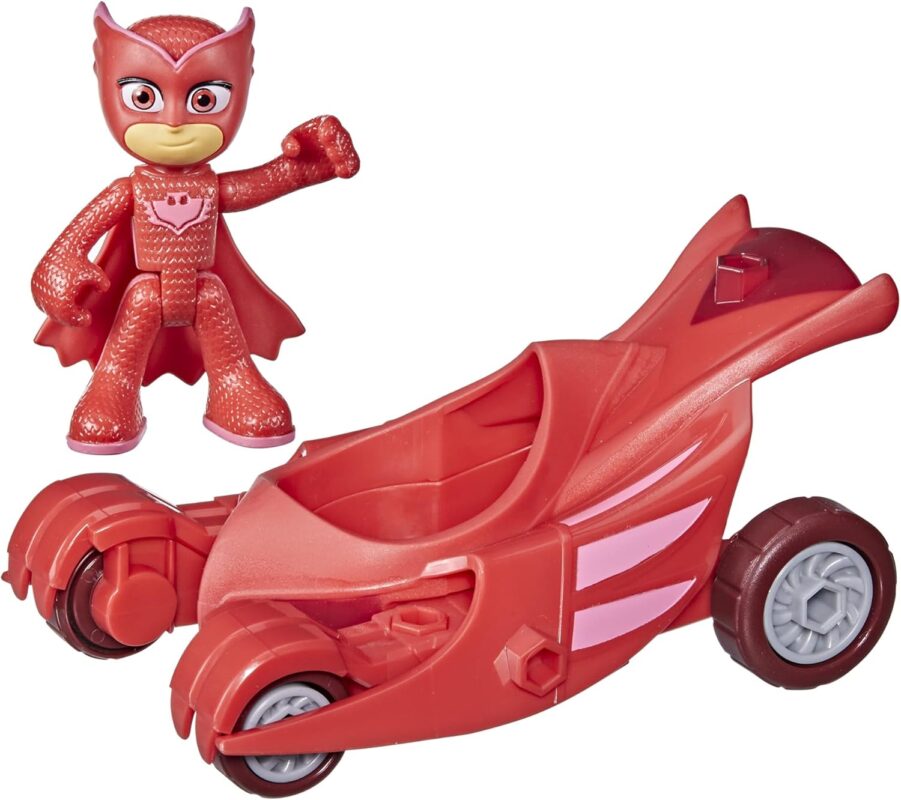 pj masks owl glider toy with owlette action figure image