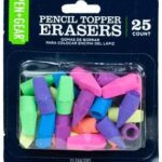 pen gear multicolor latex free pencil top erasers image