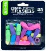 pen gear multicolor latex free pencil top erasers image
