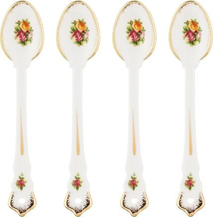 royal albert old country roses spoon set of 4 image
