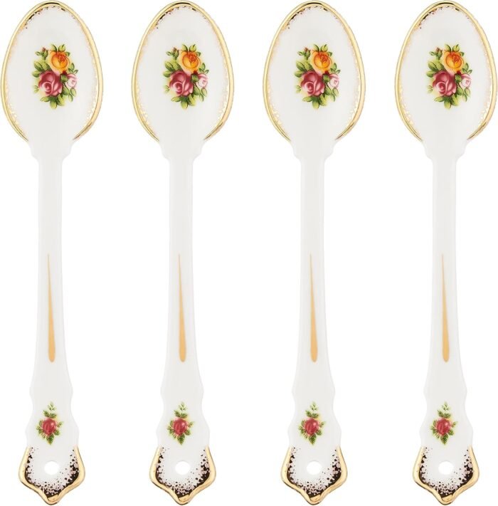 royal albert old country roses spoon set of 4 image