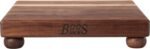 john boos b series square wood cutting board with feet walnut image