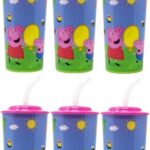 pappa pig 6 pack tumbler set with lids & straws image