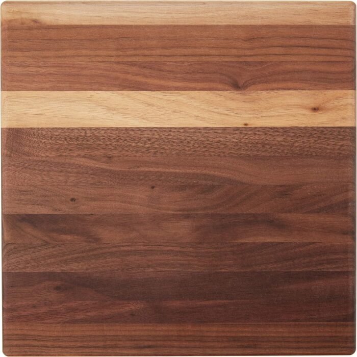 john boos b series square wood cutting board with feet walnut image