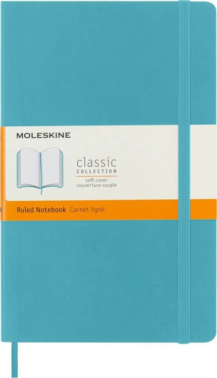 moleskine soft cover notebook large ruled reef blue image