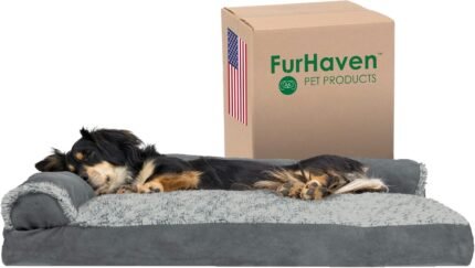 furthaven pillow dog bed stone gray medium image