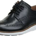cole haan grand shortwing oxford black leather white 13m image