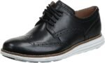cole haan grand shortwing oxford black leather white 13m image
