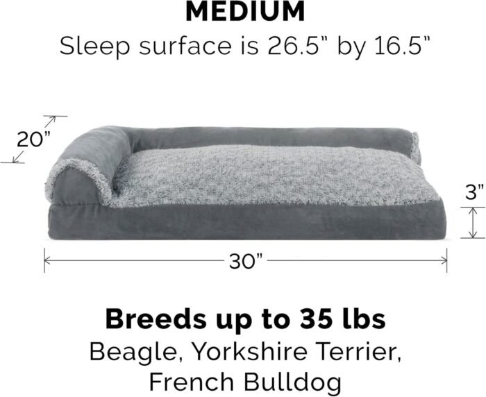 furthaven pillow dog bed stone gray medium image