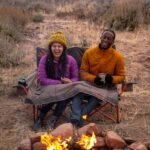kelty low loveseat nest 2 person chair with blankets beluga image