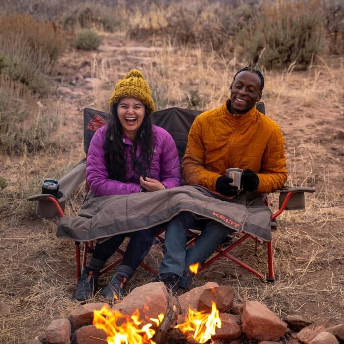 kelty low loveseat nest 2 person chair with blankets beluga image
