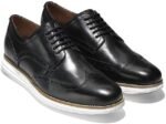 cole haan grand shortwing oxford black leather white 13m image