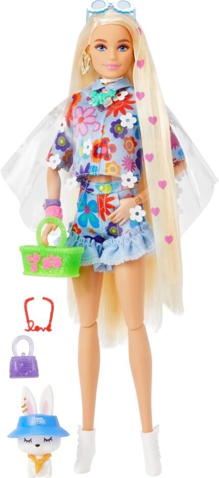 barbie extra doll with pet bunny pack image