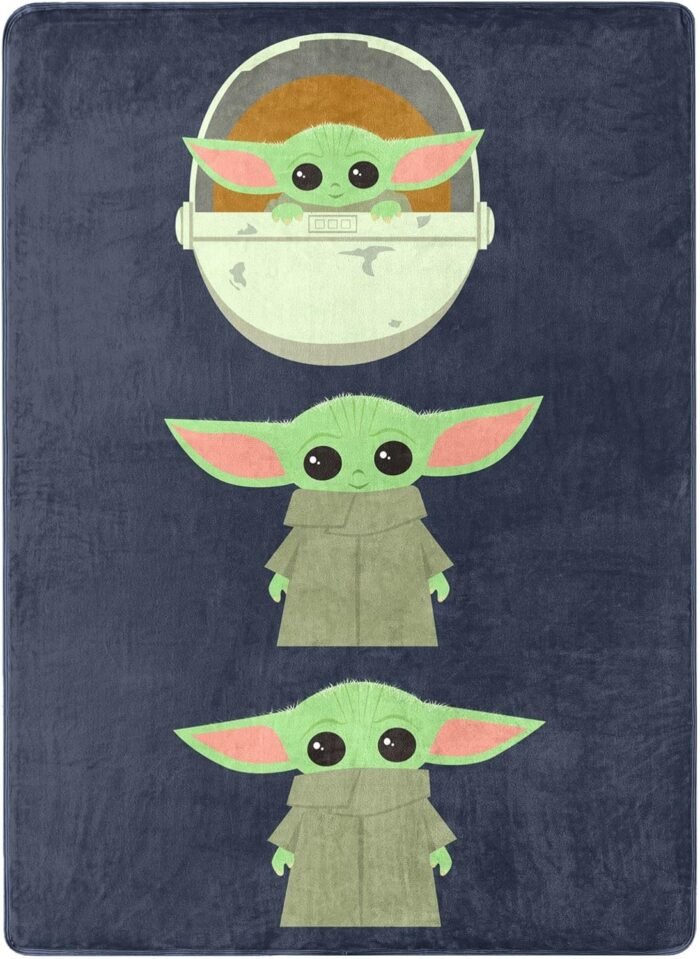 star wars the mandalorian silk touch throw blanket image